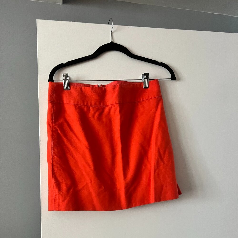 J.Crew bright orange mini skirt